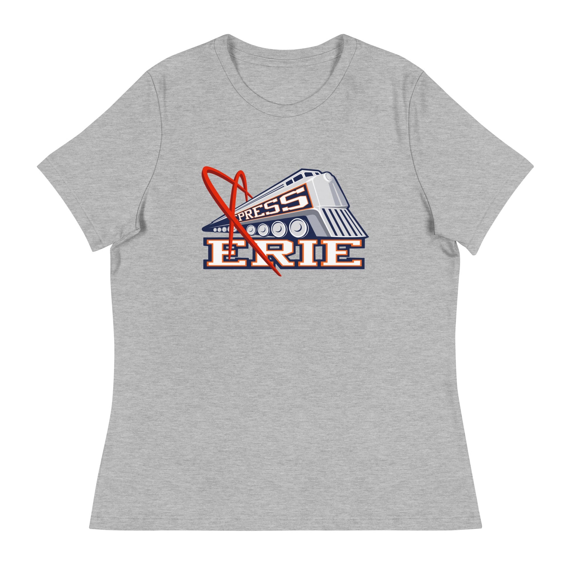 Performance | Women's Relaxed T Shirt | Erie Express Football | Locomotive Logo