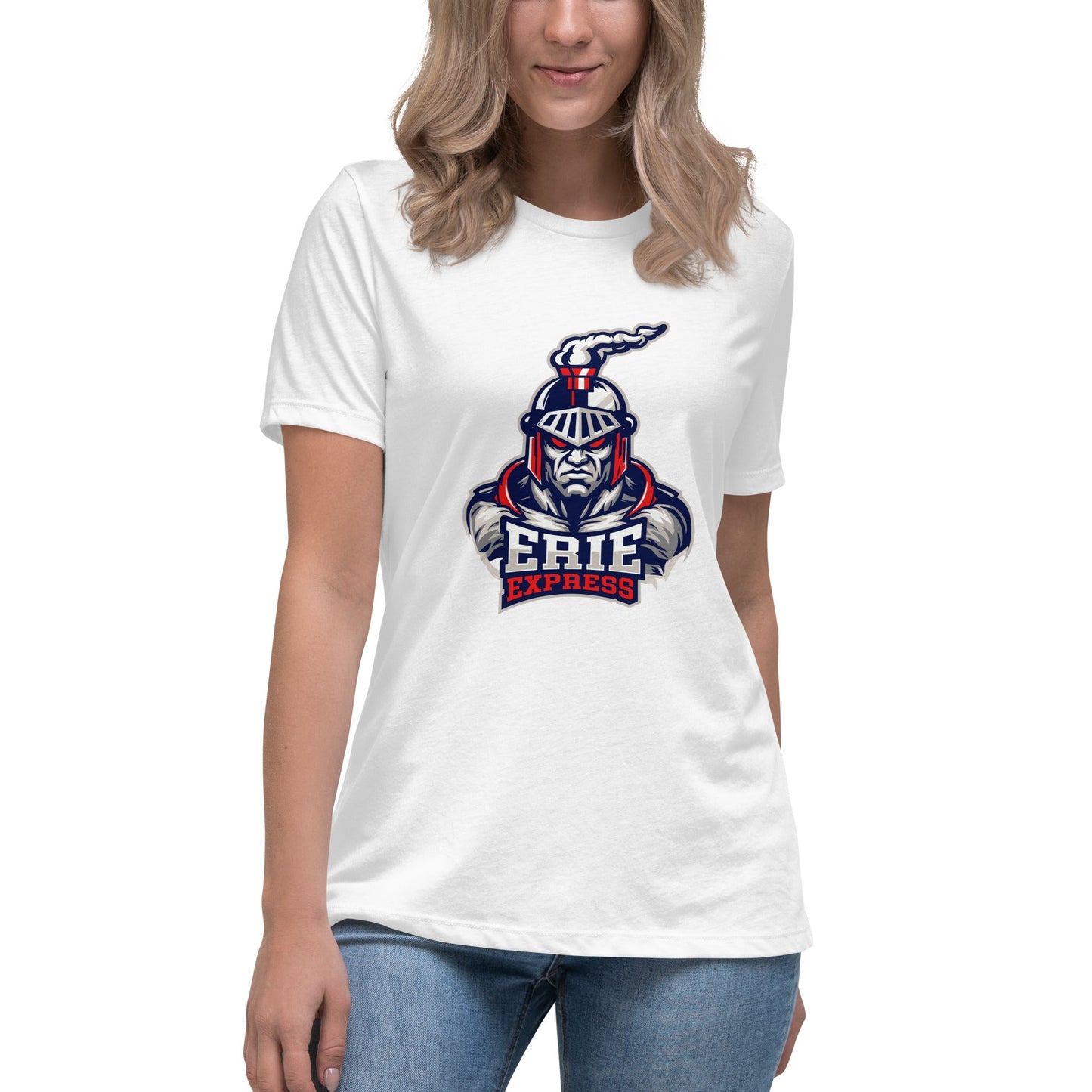 Performance | Women's Relaxed T Shirt | Erie Express Football | Mascot Logo