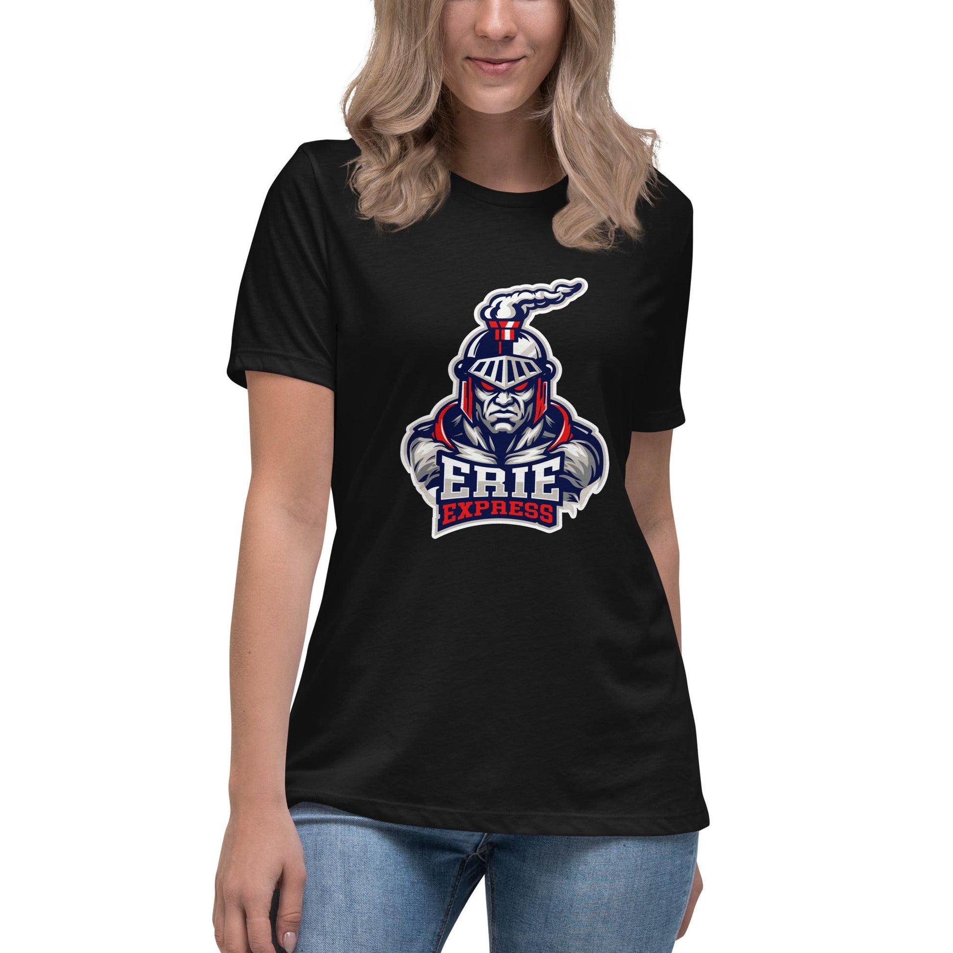 Performance | Women's Relaxed T Shirt | Erie Express Football | Mascot Logo