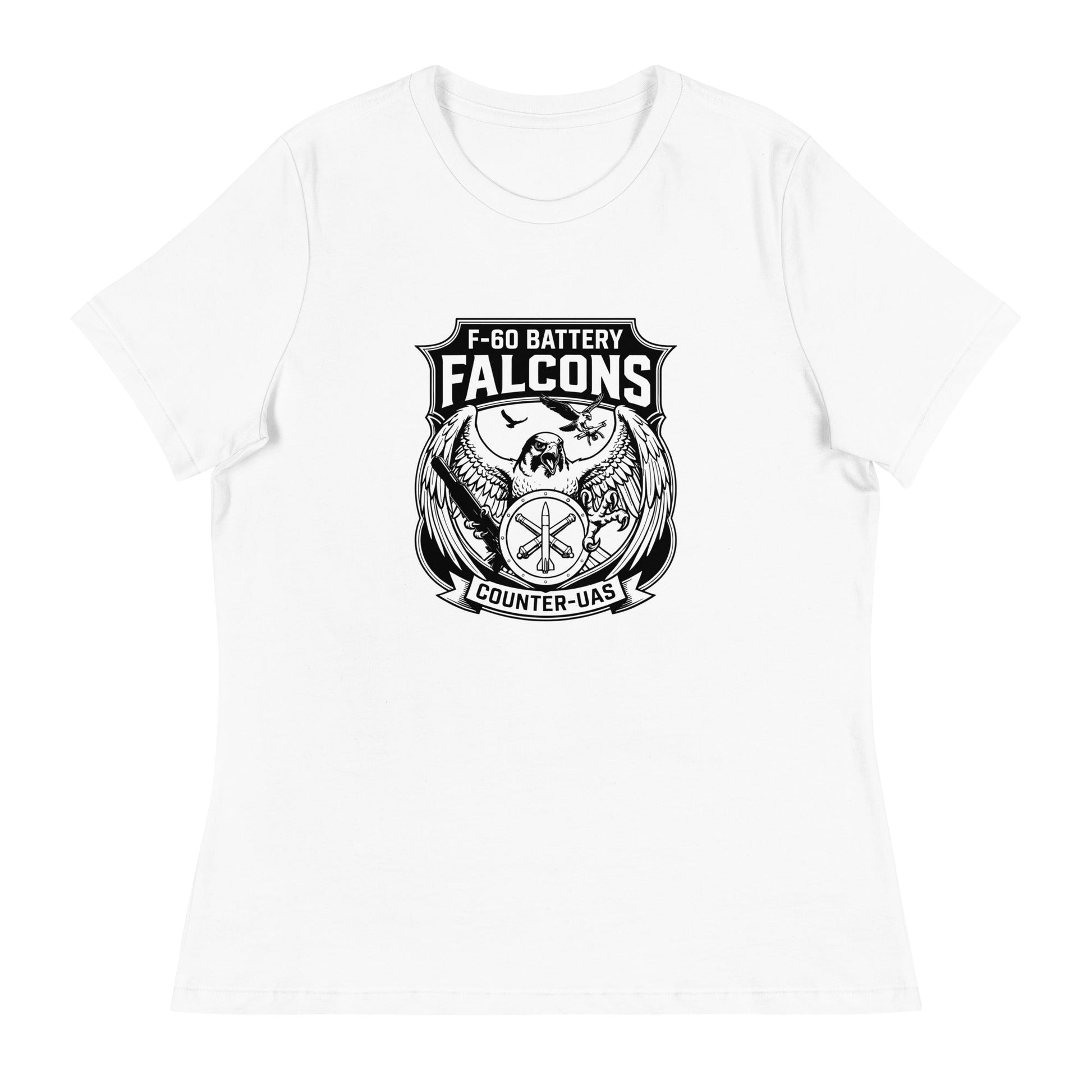 Performance | Women's Relaxed T Shirt | F - 60th ADA | Falcon Shield Logo