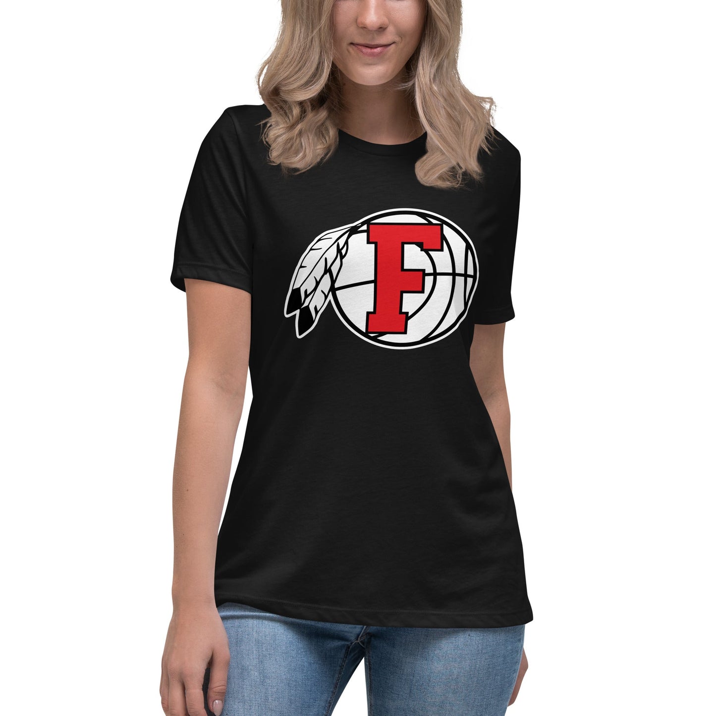 Performance | Women's Relaxed T Shirt | Fallbrook Basketball | Retro Logo