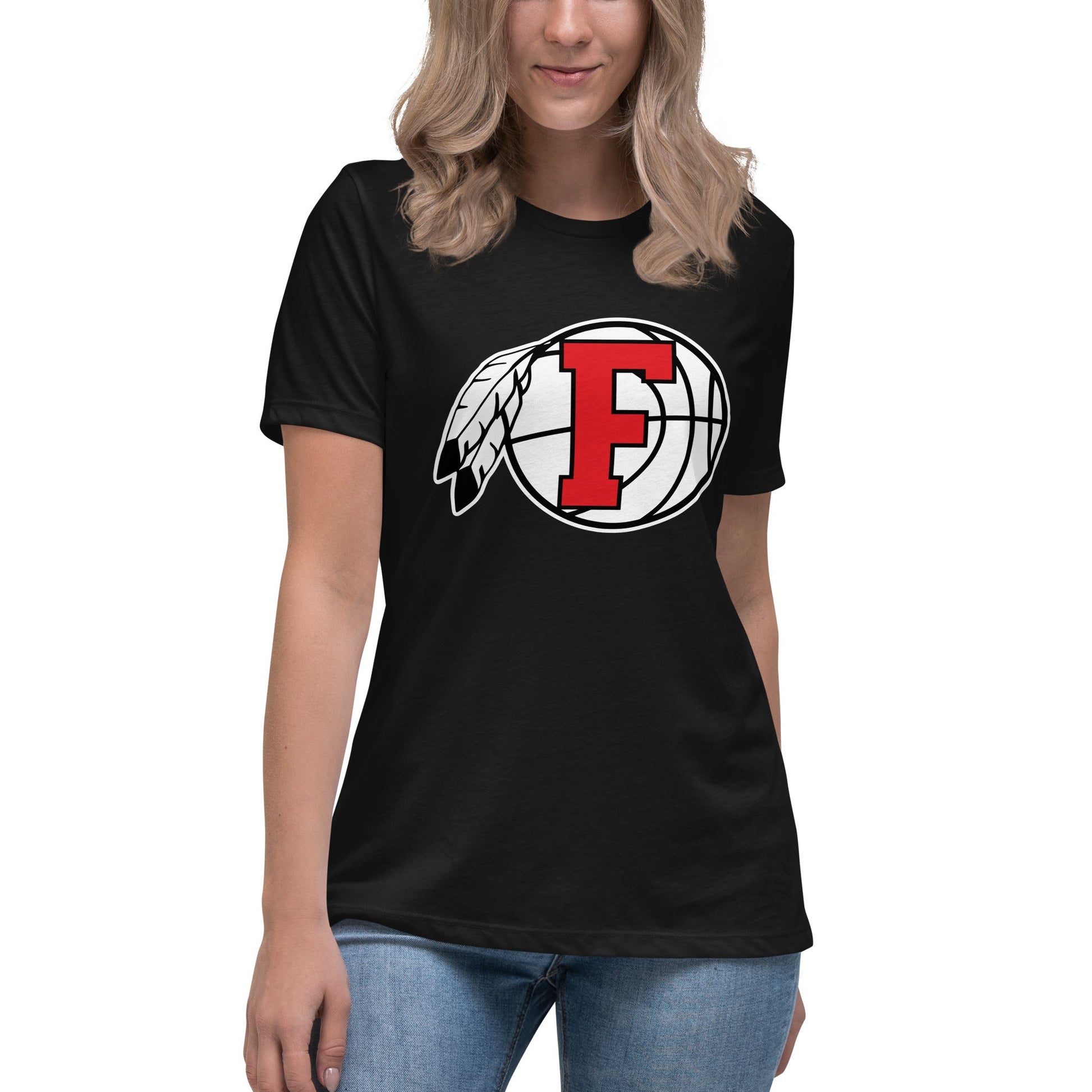 Performance | Women's Relaxed T Shirt | Fallbrook Basketball | Retro Logo