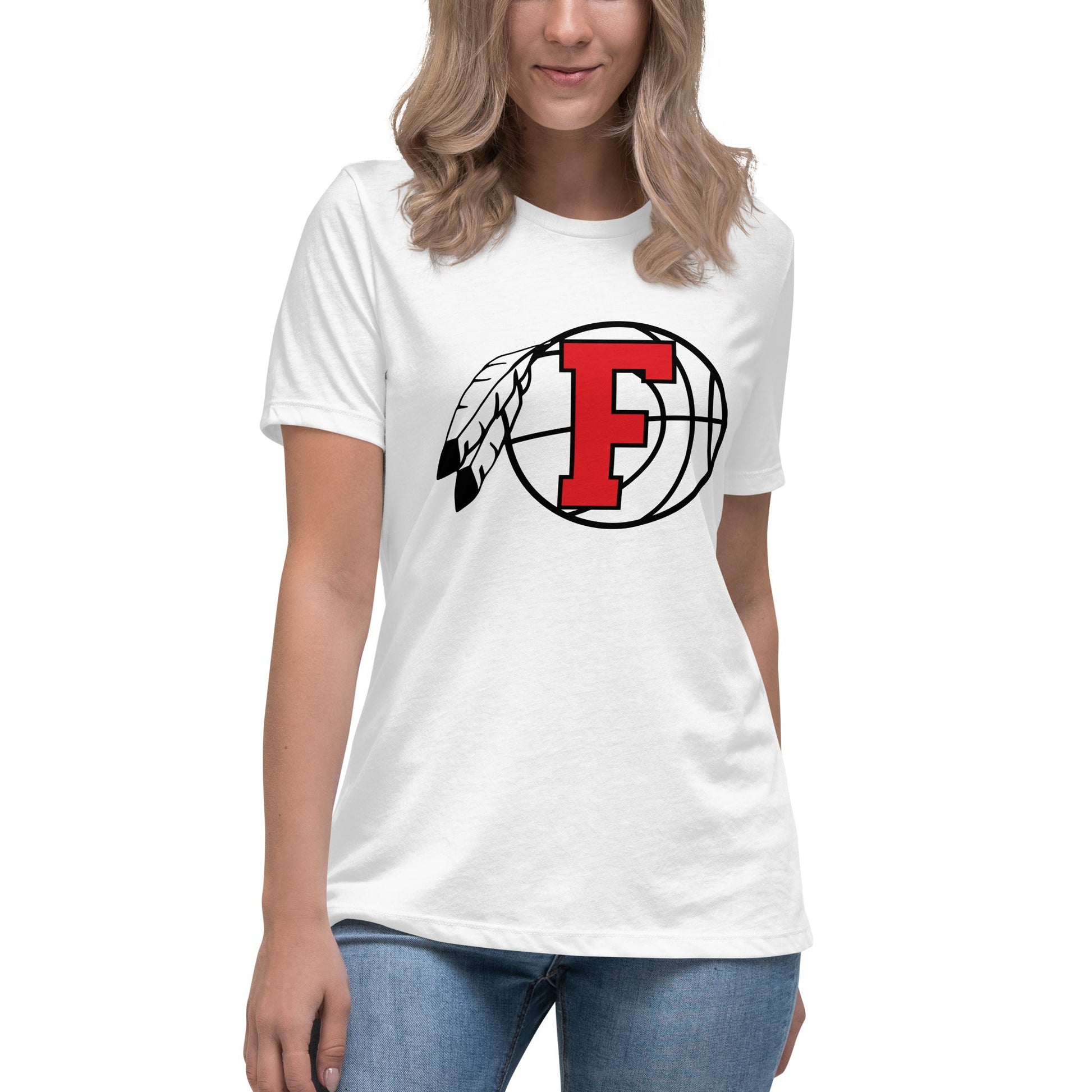 Performance | Women's Relaxed T Shirt | Fallbrook Basketball | Retro Logo