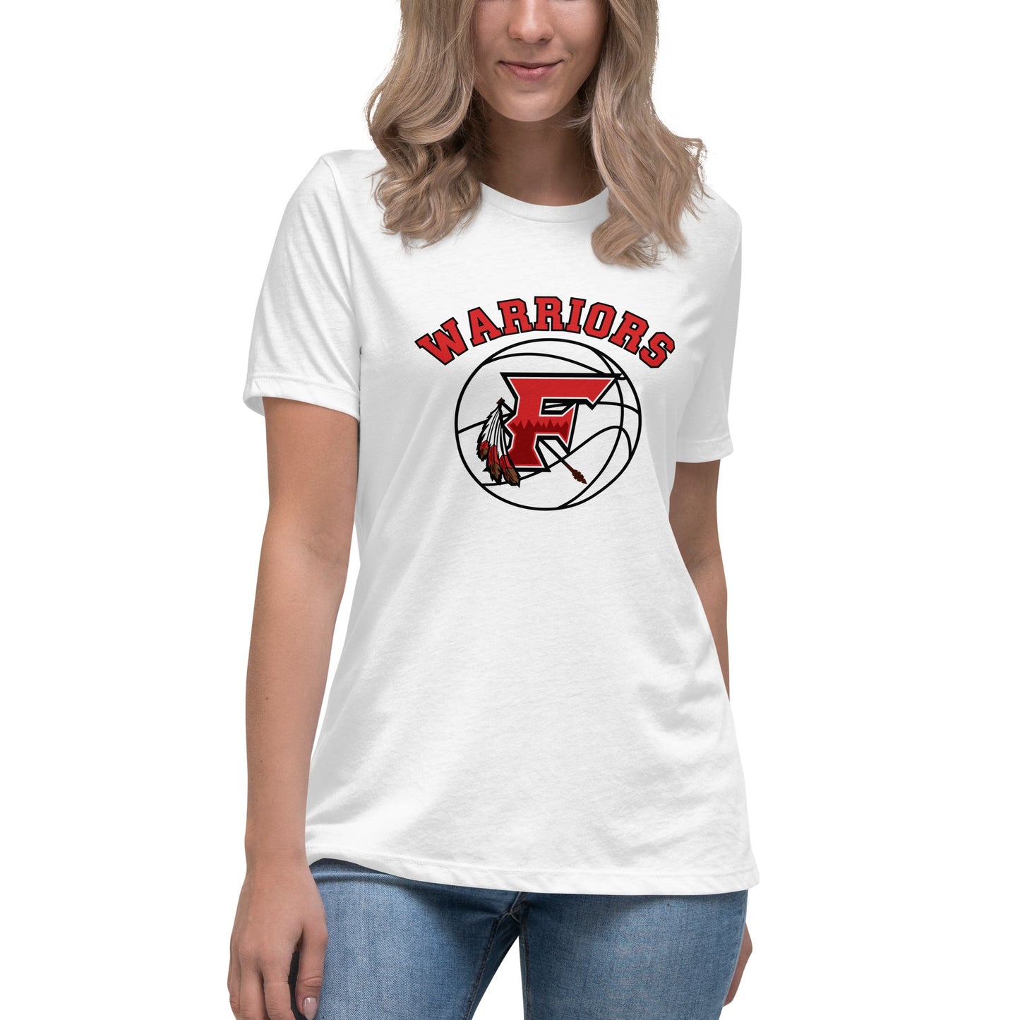 Performance | Women's Relaxed T Shirt | Fallbrook Basketball | Warriors Logo