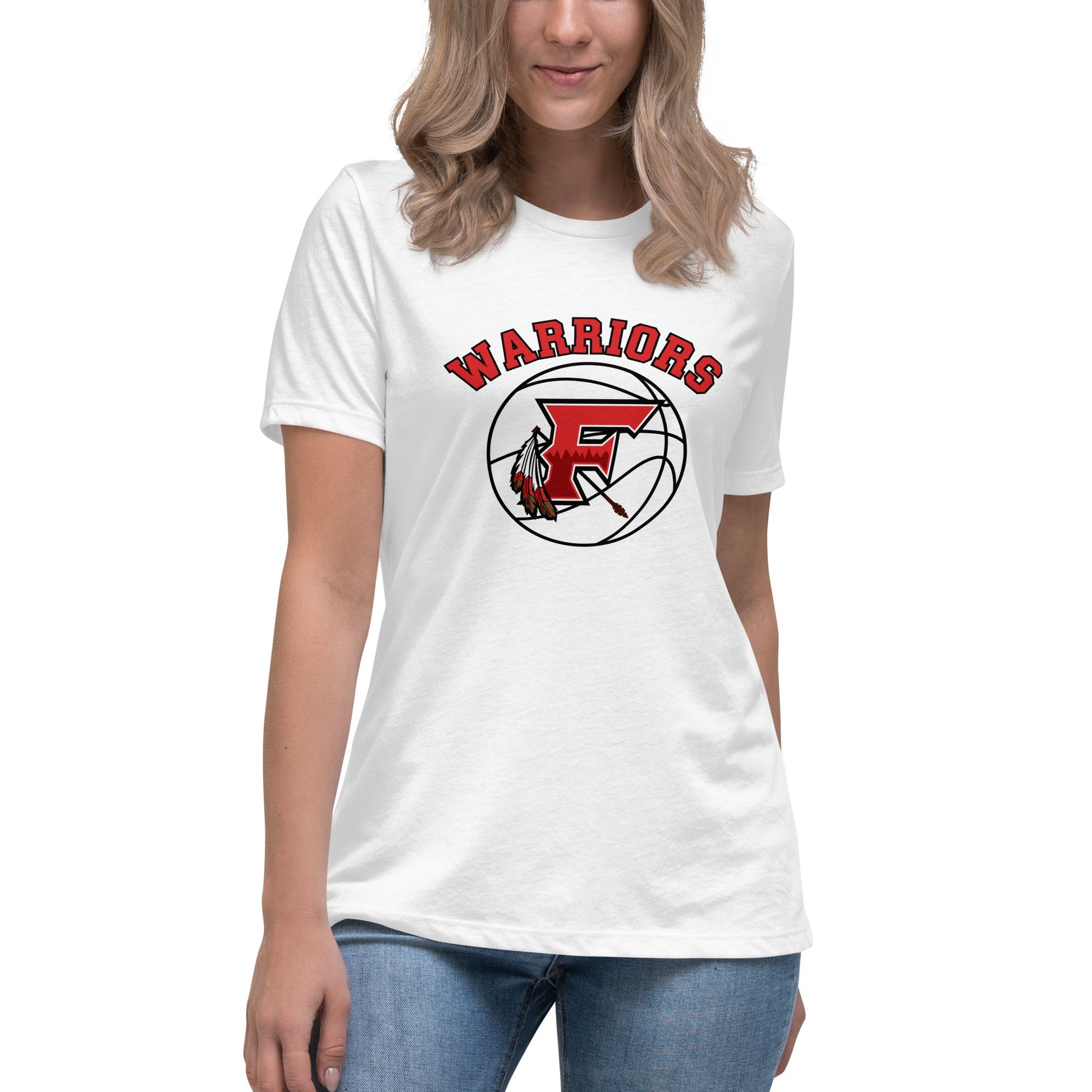 Performance | Women's Relaxed T Shirt | Fallbrook Basketball | Warriors Logo