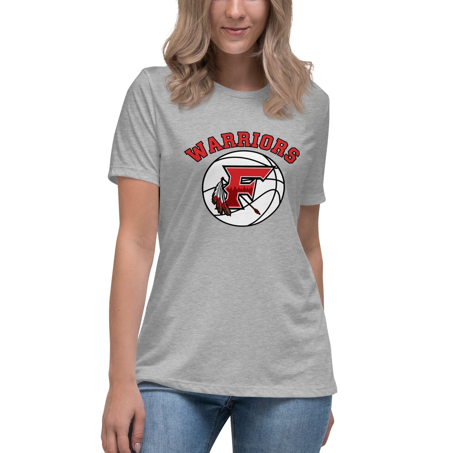 Performance | Women's Relaxed T Shirt | Fallbrook Basketball | Warriors Logo