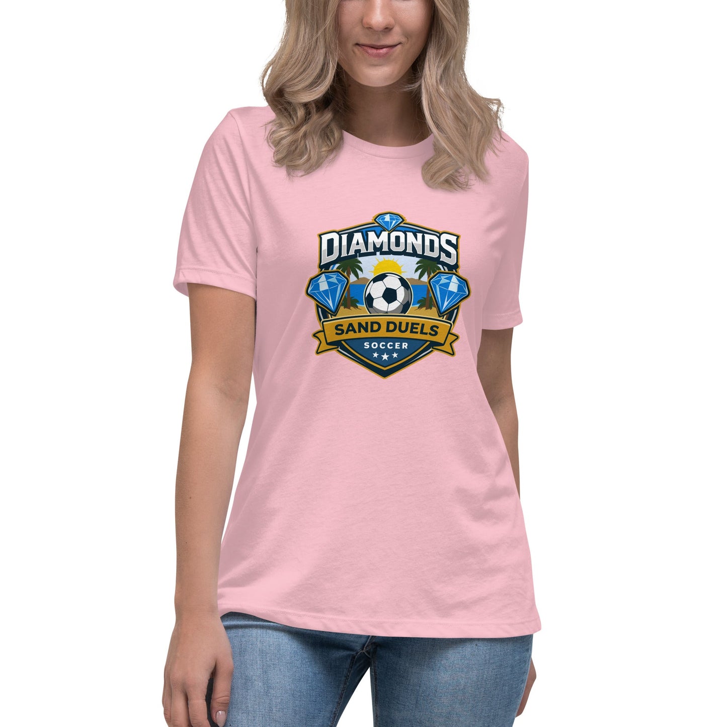Performance | Women's Relaxed T Shirt | FC Charles: Diamonds | Crest Logo