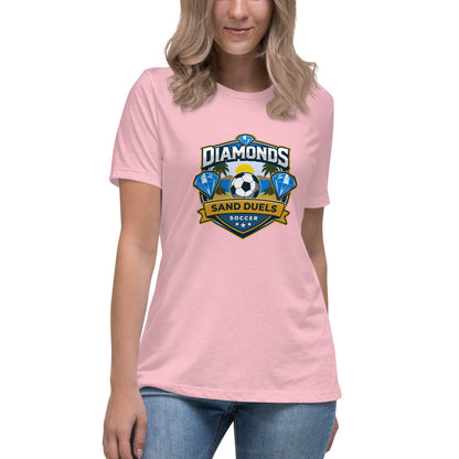 Performance | Women's Relaxed T Shirt | FC Charles: Diamonds | Crest Logo