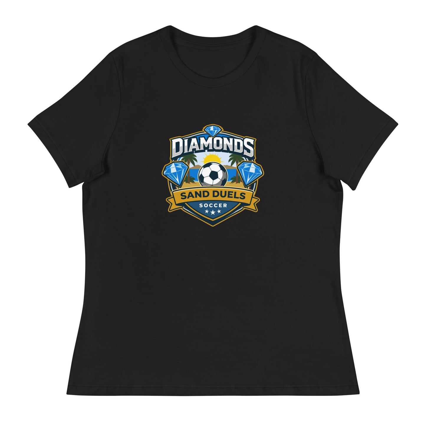 Performance | Women's Relaxed T Shirt | FC Charles: Diamonds | Crest Logo