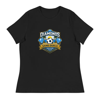 Performance | Women's Relaxed T Shirt | FC Charles: Diamonds | Crest Logo