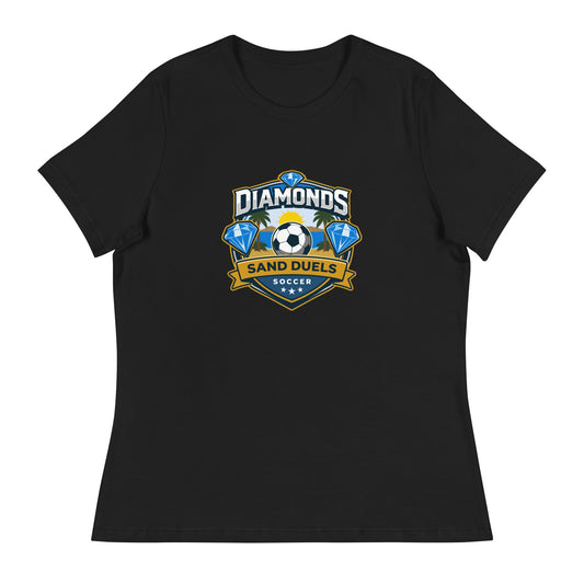 Performance | Women's Relaxed T Shirt | FC Charles: Diamonds | Crest Logo
