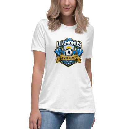 Performance | Women's Relaxed T Shirt | FC Charles: Diamonds | Crest Logo