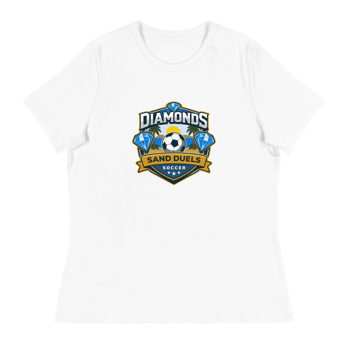 Performance | Women's Relaxed T Shirt | FC Charles: Diamonds | Crest Logo