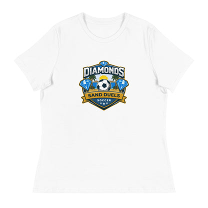 Performance | Women's Relaxed T Shirt | FC Charles: Diamonds | Crest Logo