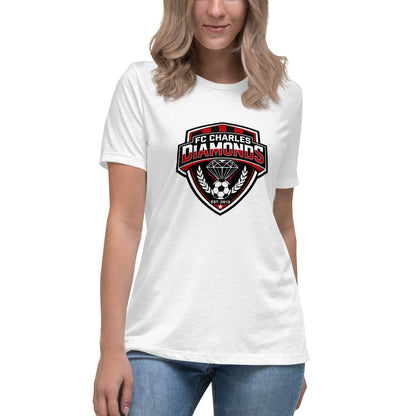 Performance | Women's Relaxed T Shirt | FC Charles: Diamonds | Emblem Logo