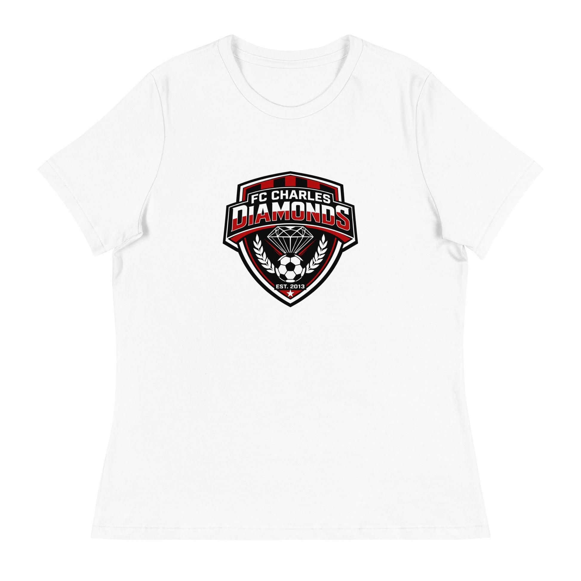 Performance | Women's Relaxed T Shirt | FC Charles: Diamonds | Emblem Logo