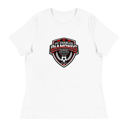 Performance | Women's Relaxed T Shirt | FC Charles: Diamonds | Emblem Logo