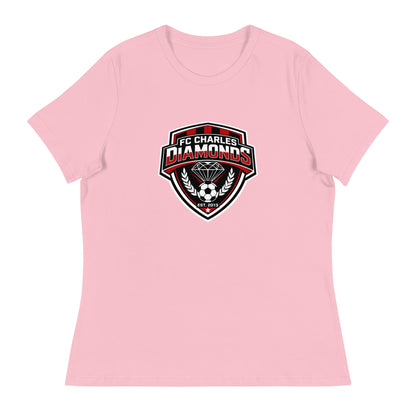 Performance | Women's Relaxed T Shirt | FC Charles: Diamonds | Emblem Logo