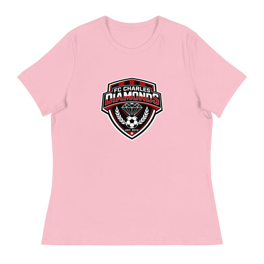 Performance | Women's Relaxed T Shirt | FC Charles: Diamonds | Emblem Logo