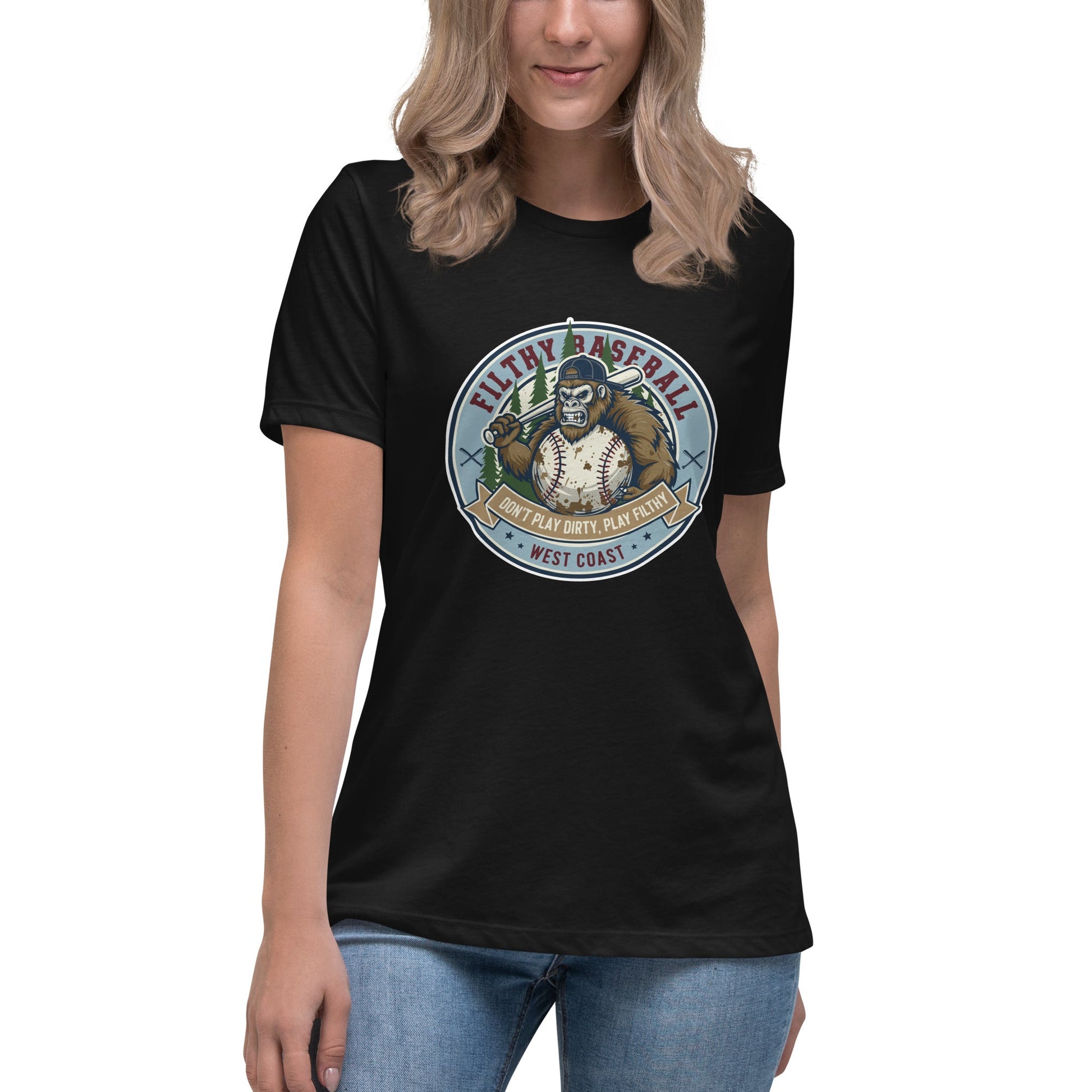 Performance | Women's Relaxed T Shirt | Filthy Baseball Northwest