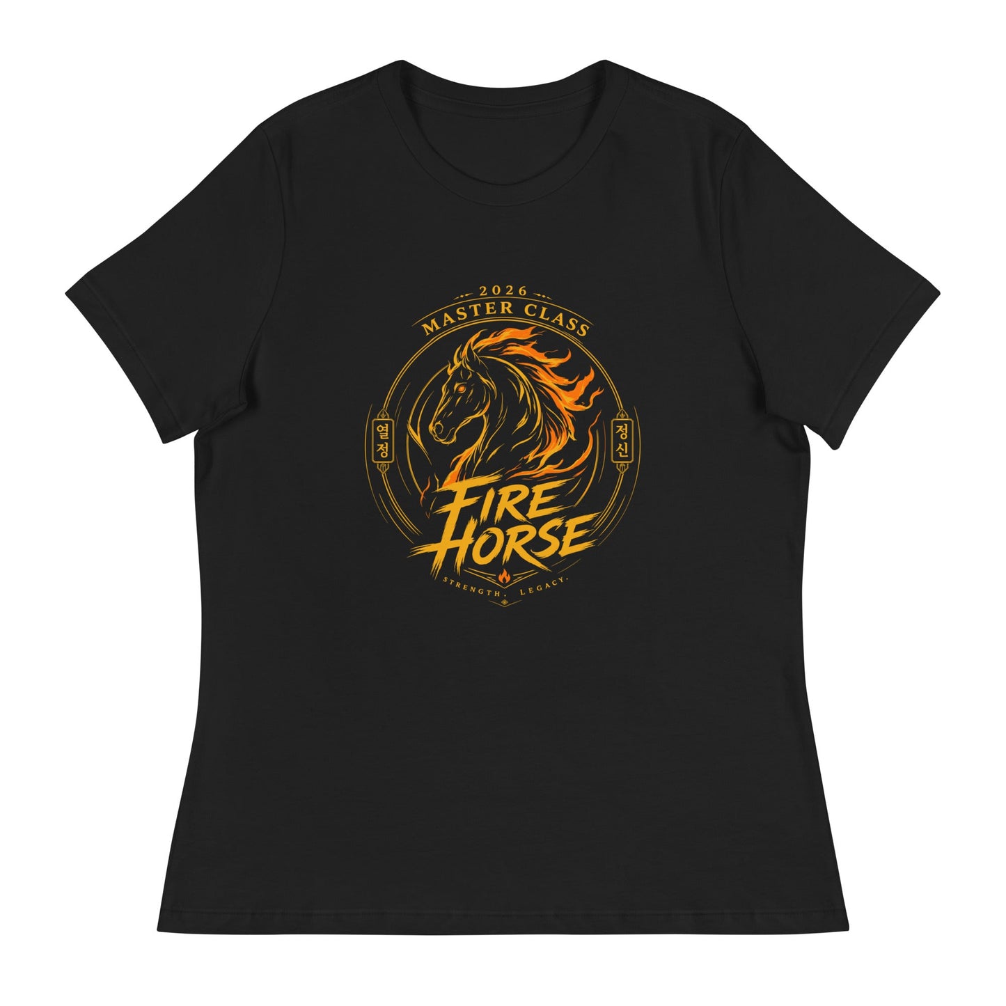 Performance | Women's Relaxed T Shirt | Fire Horse Masters | Crest Logo