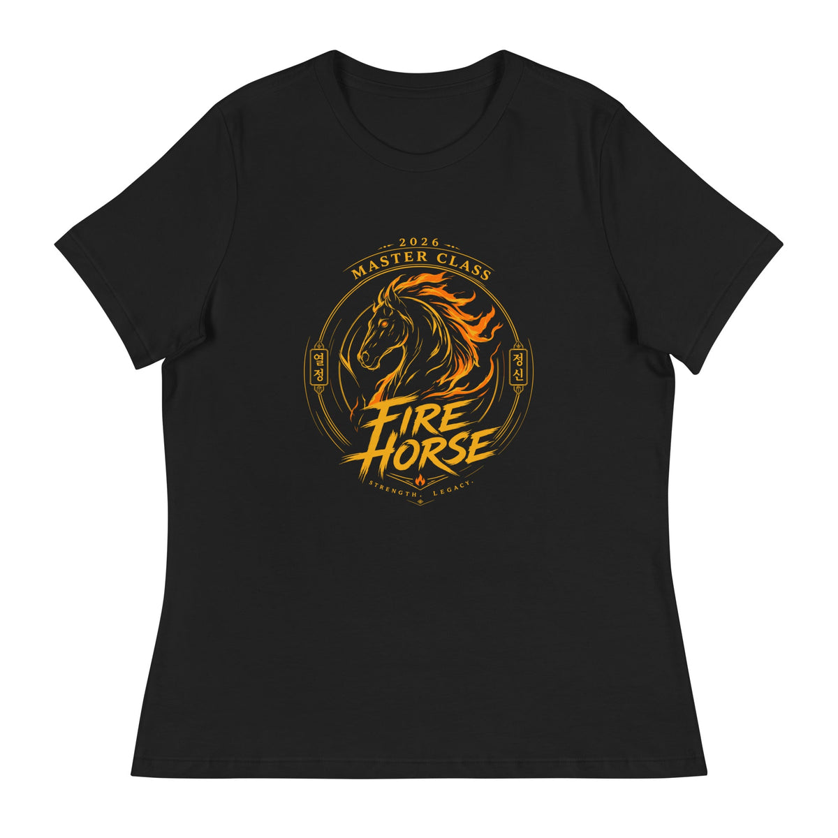 Performance | Women's Relaxed T Shirt | Fire Horse Masters | Crest Logo