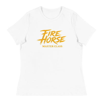 Performance | Women's Relaxed T Shirt | Fire Horse Masters | Modern Script Logo