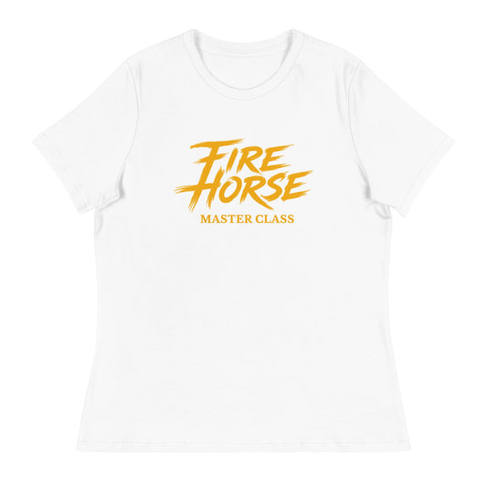 Performance | Women's Relaxed T Shirt | Fire Horse Masters | Modern Script Logo