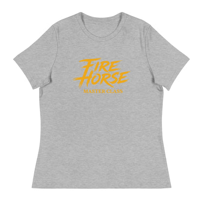 Performance | Women's Relaxed T Shirt | Fire Horse Masters | Modern Script Logo