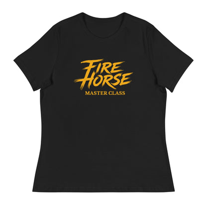 Performance | Women's Relaxed T Shirt | Fire Horse Masters | Modern Script Logo
