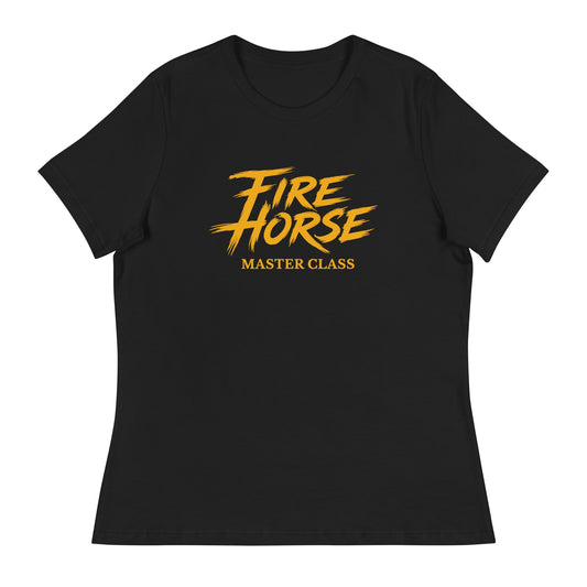 Performance | Women's Relaxed T Shirt | Fire Horse Masters | Modern Script Logo