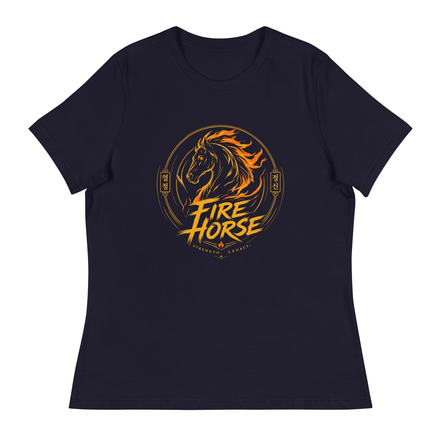 Performance | Women's Relaxed T Shirt | Fire Horse Masters | Vanguard Logo