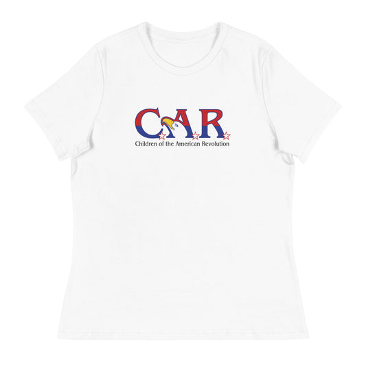 Performance | Women's Relaxed T Shirt | Georgia State Society Children of the American Revolution | Mark Logo
