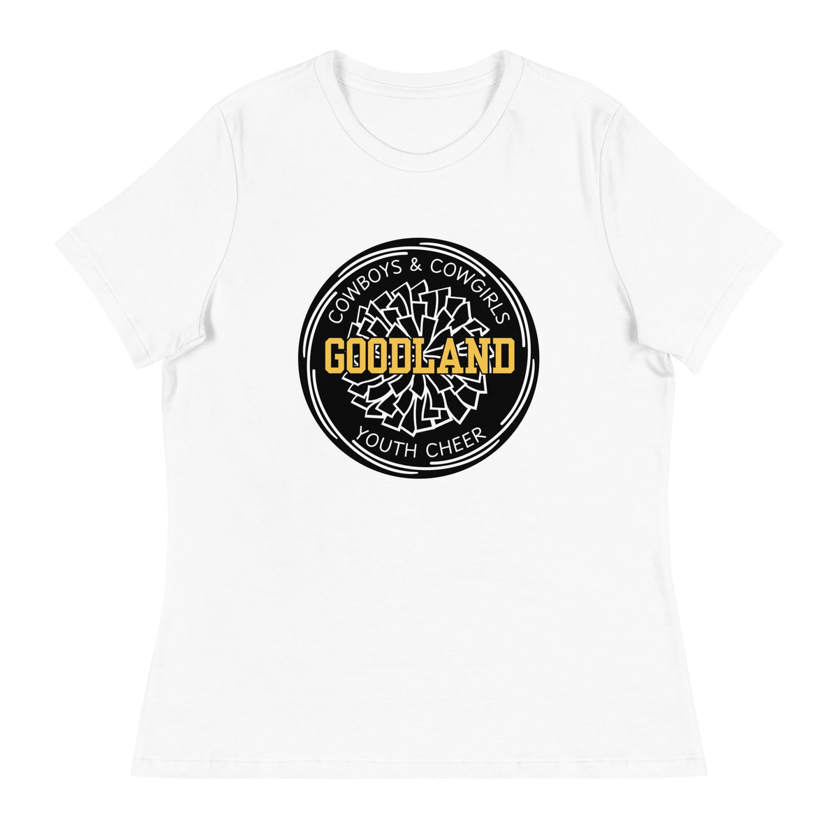 Performance | Women's Relaxed T Shirt | Goodland Youth Cheer | Badge Logo