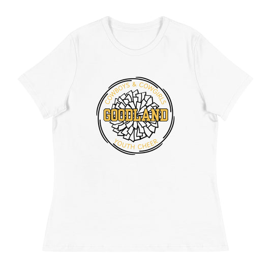 Performance | Women's Relaxed T Shirt | Goodland Youth Cheer | Crest Logo