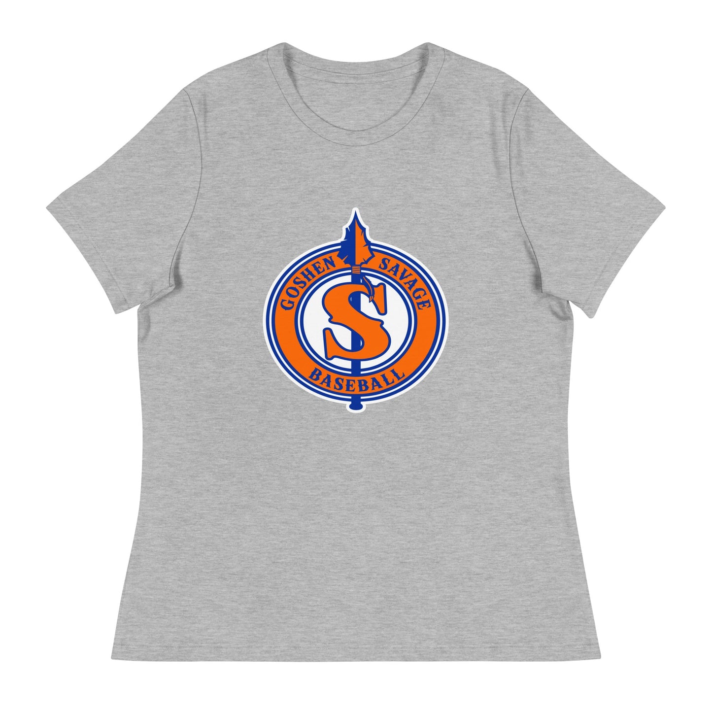 Performance | Women's Relaxed T Shirt | Goshen Savage Baseball | Badge Logo