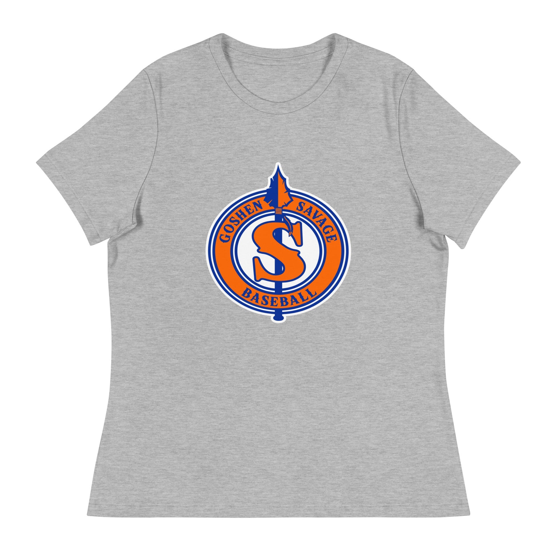 Performance | Women's Relaxed T Shirt | Goshen Savage Baseball | Badge Logo