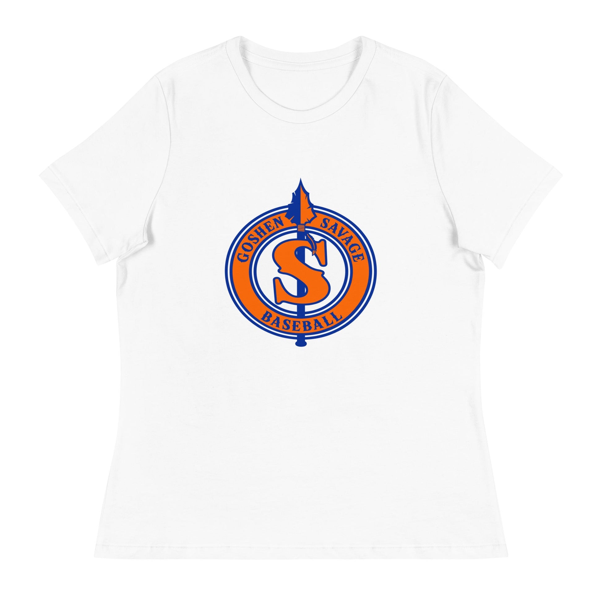 Performance | Women's Relaxed T Shirt | Goshen Savage Baseball | Badge Logo