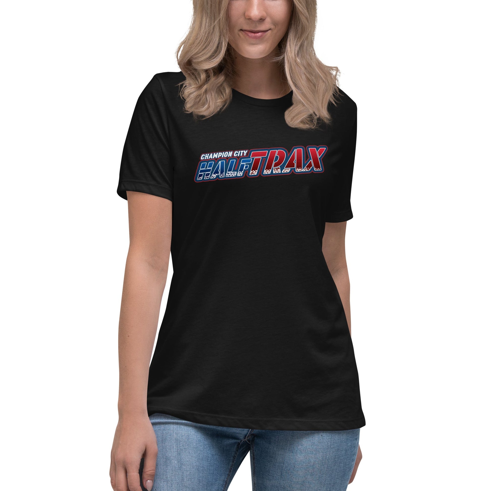 Performance | Women's Relaxed T Shirt | Half Trax Baseball | Alt Logo