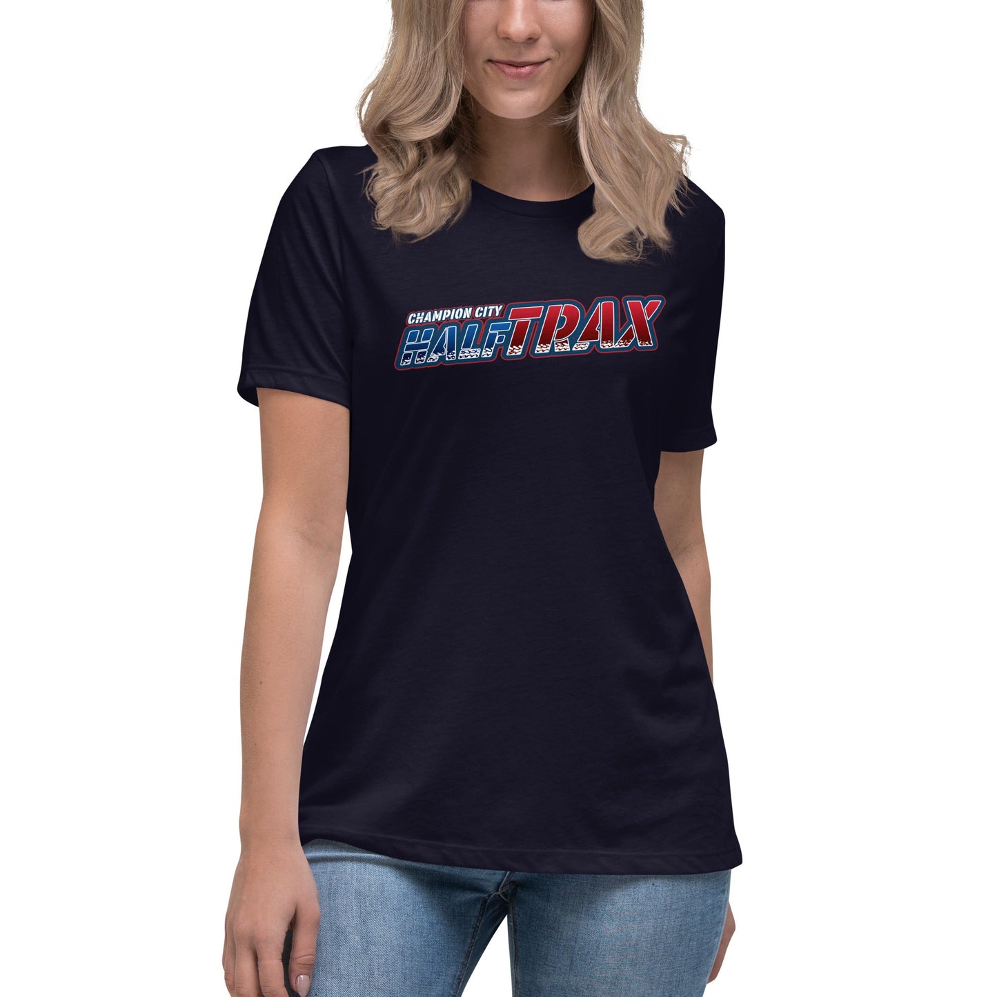 Performance | Women's Relaxed T Shirt | Half Trax Baseball | Alt Logo