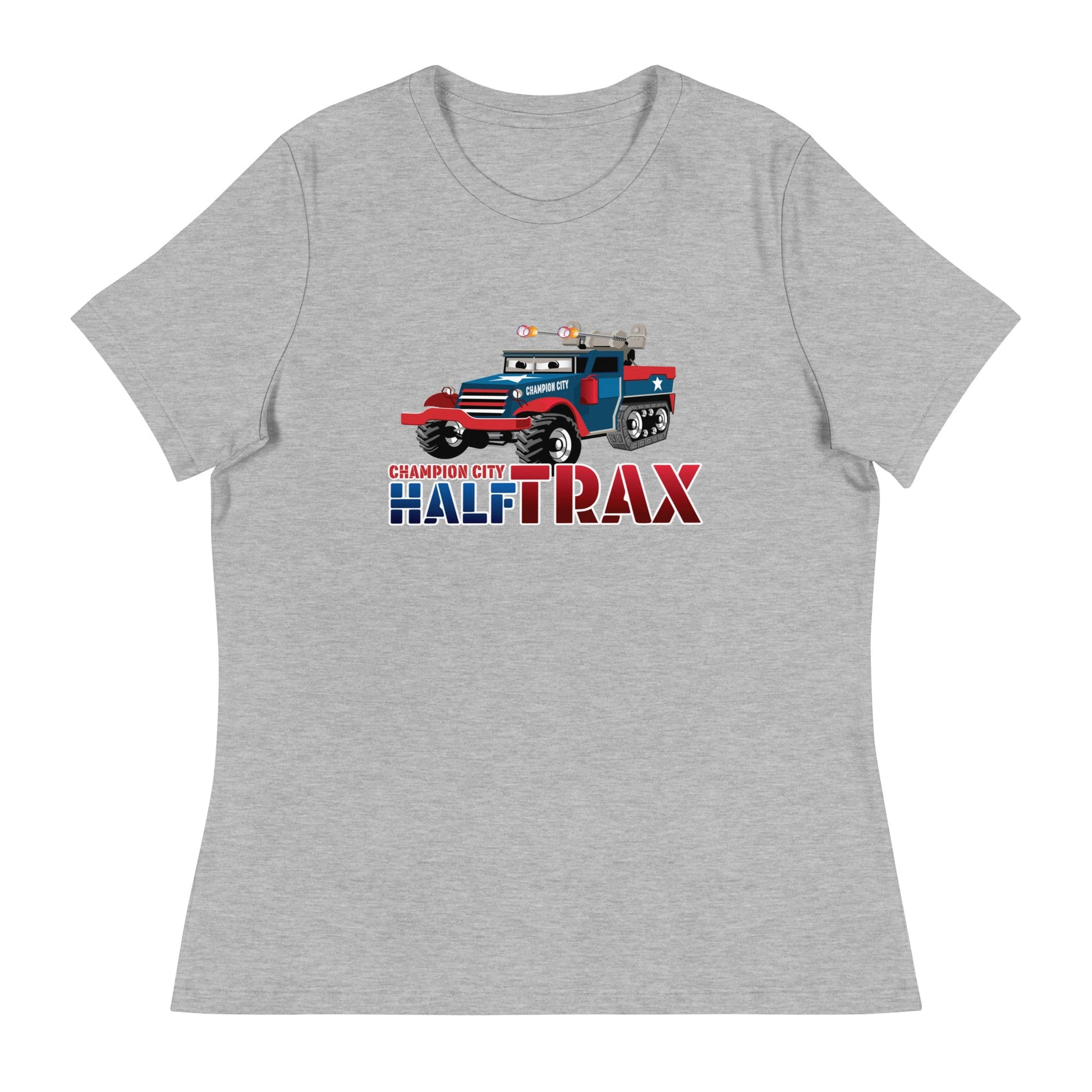 Performance | Women's Relaxed T Shirt | Half Trax Baseball | Mascot Logo
