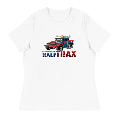 Performance | Women's Relaxed T Shirt | Half Trax Baseball | Mascot Logo