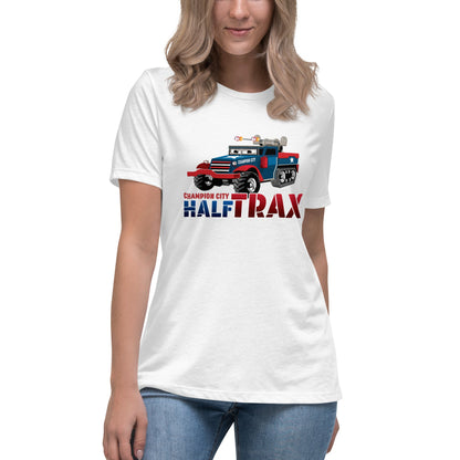 Performance | Women's Relaxed T Shirt | Half Trax Baseball | Mascot Logo