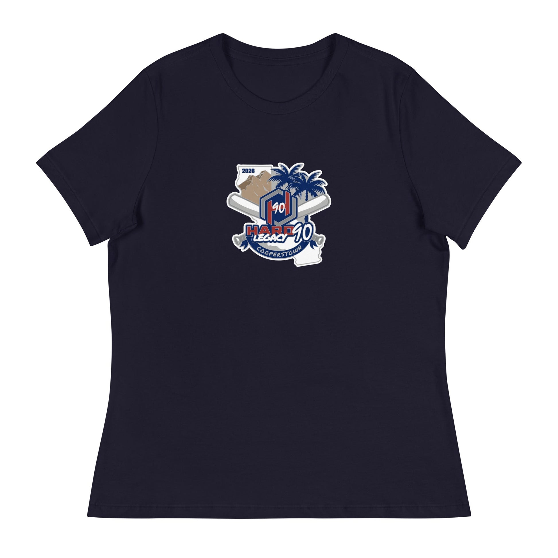 Performance | Women's Relaxed T Shirt | Hard 90 Legacy | Badge Logo