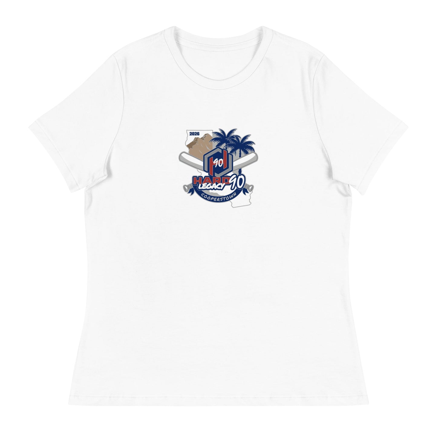 Performance | Women's Relaxed T Shirt | Hard 90 Legacy | Badge Logo