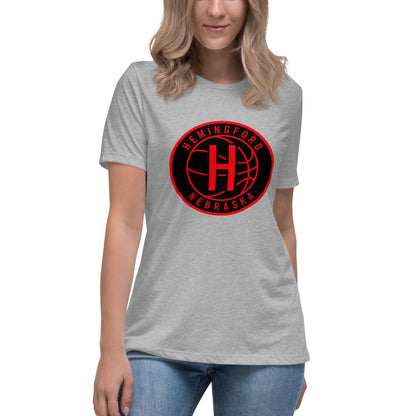 Performance | Women's Relaxed T Shirt | Hemingford Bobcats | Badge Logo