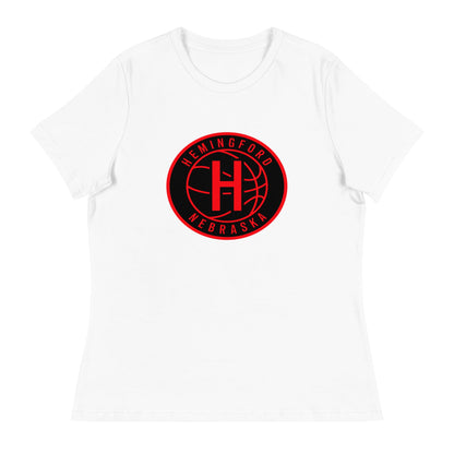 Performance | Women's Relaxed T Shirt | Hemingford Bobcats | Badge Logo