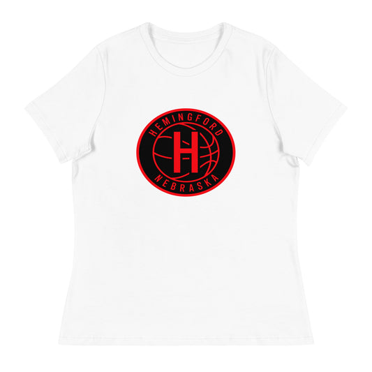 Performance | Women's Relaxed T Shirt | Hemingford Bobcats | Badge Logo