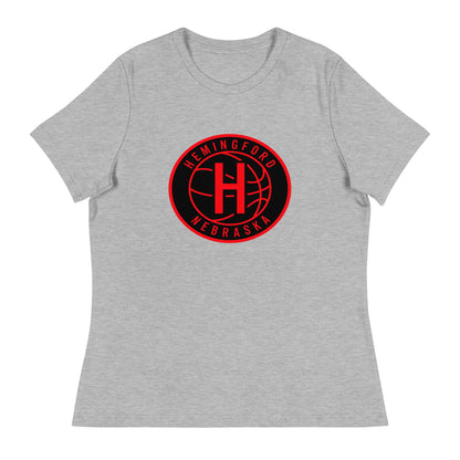 Performance | Women's Relaxed T Shirt | Hemingford Bobcats | Badge Logo