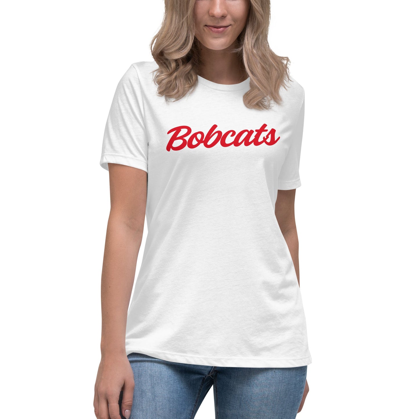Performance | Women's Relaxed T Shirt | Hemingford Bobcats | Script Logo